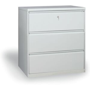 B2B Partner Dwurzędowa szafa kartotekowe A4, 3 szuflady, wys.1020 mm, szara B2B Partner