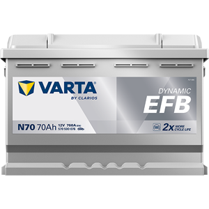 Varta Starterbatterie Dynamic Efb 12 V, 70 Ah, 760 A 570500076k262 12v 68ah 760a Für Ford Chevrolet Opel Volvo Fiat Citroën Toyota Honda Vw Renault N Varta